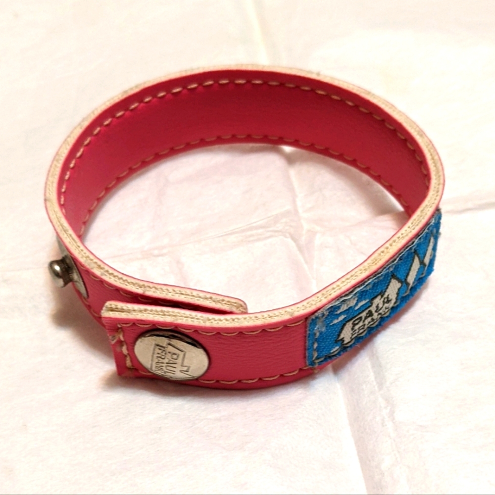 Paul Frank Pink Cuff bracelet  with 2 snap buttons for adjustable sizing